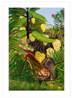 Henri Rousseau Fight between a Tiger and a Buffalo - Art Print