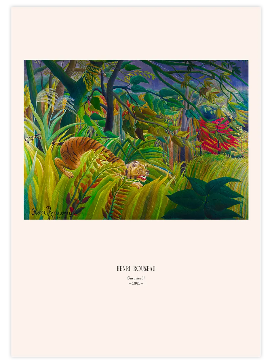 Henri Rousseau Surprised - Art Print Ünlü Ressamlar Poster