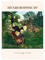Rousseau Fight Between A Tiger And A Buffalo - Art Print