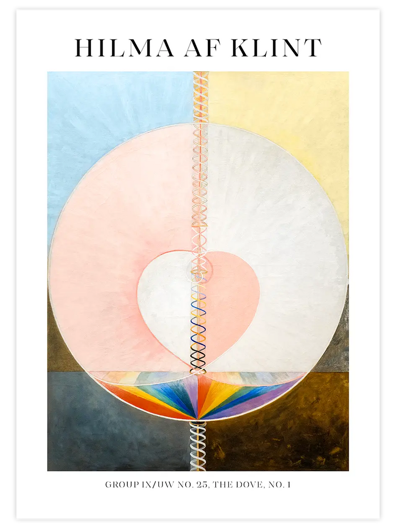 Hilma Af Klint Dove No.1 - Art Print Ünlü Ressamlar Poster