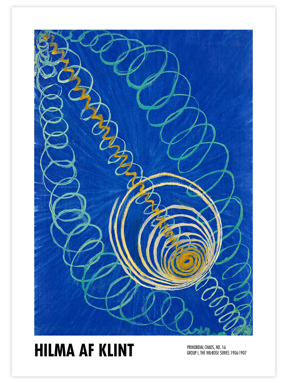 Hilma Af Klint Primordial Chaos No.16 - Art Print Ünlü Ressamlar Poster