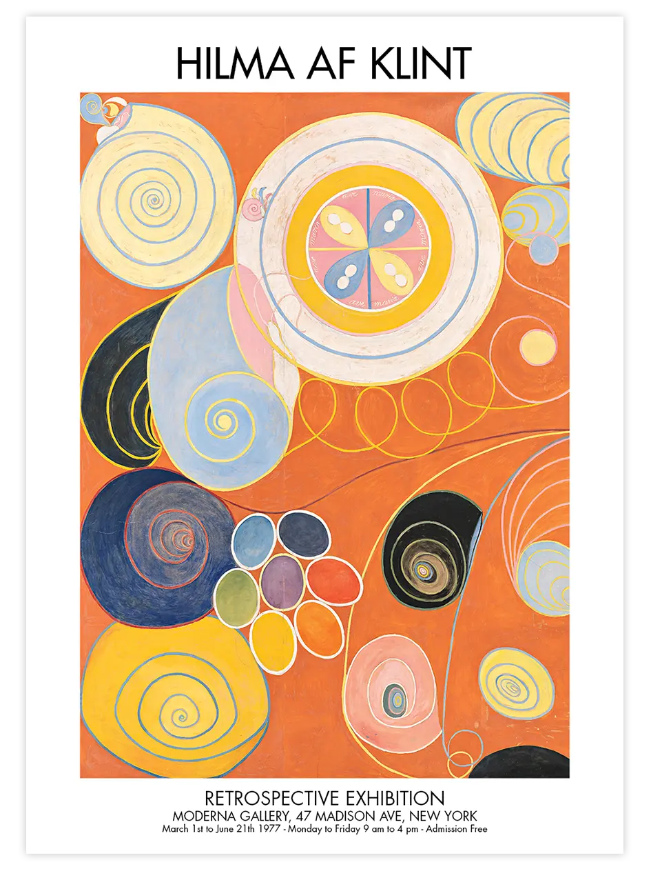 Hilma Af Klint Afiş N2 - Art Print Ünlü Ressamlar Poster