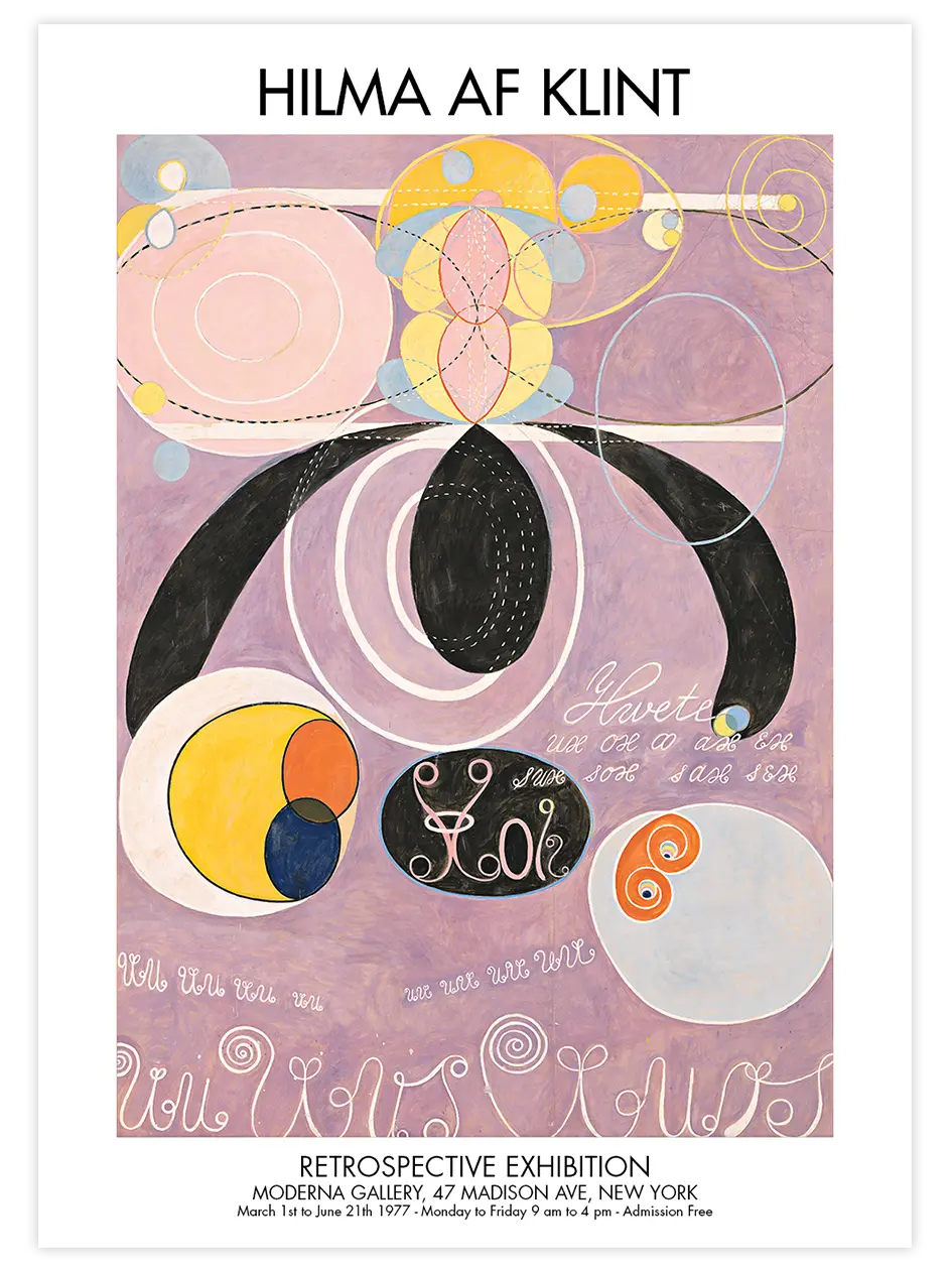 Hilma Af Klint Afiş N4 - Art Print Ünlü Ressamlar Poster