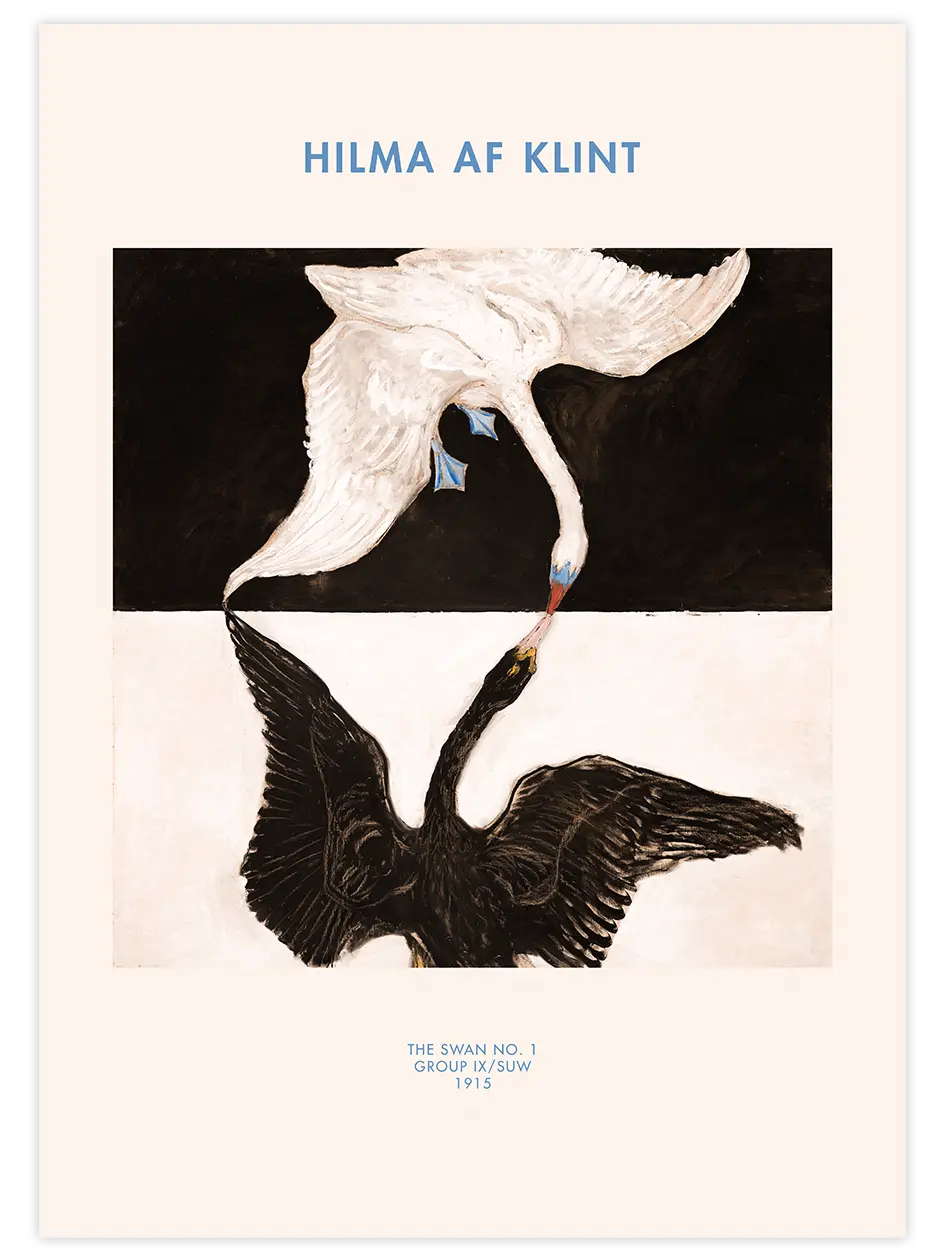 Hilma Af Klint The Swan No.1 - Art Print Ünlü Ressamlar Poster