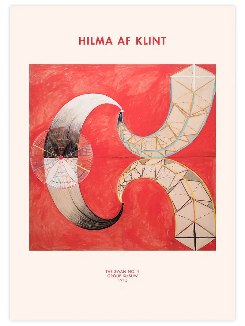 Hilma Af Klint The Swan No.9 - Art Print Ünlü Ressamlar Poster