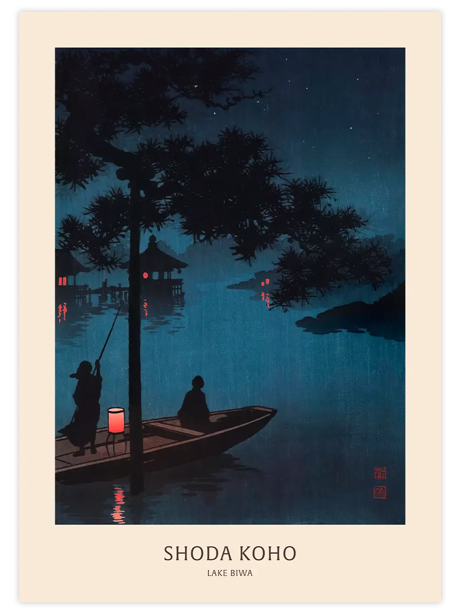 Koho Shoda Lake Biwa Sanat Posteri Koho Shoda Lake Biwa Sanat Posteri
