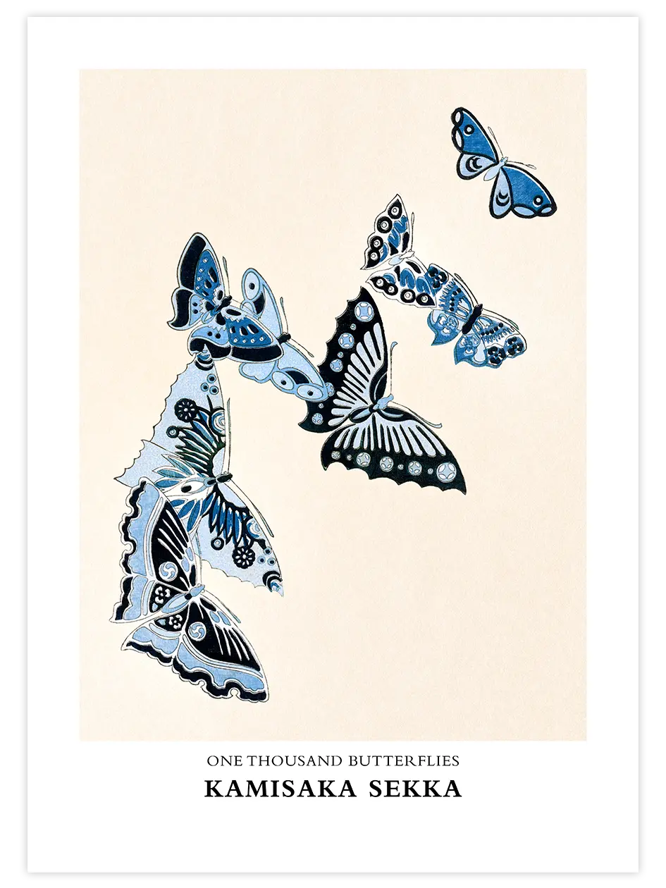 Kamisaka Sekka One Thousand Butterflies - Art Print Ünlü Ressamlar Poster