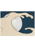 Kamisaka Sekka Waves and Sun from Momoyogusa - Art Print