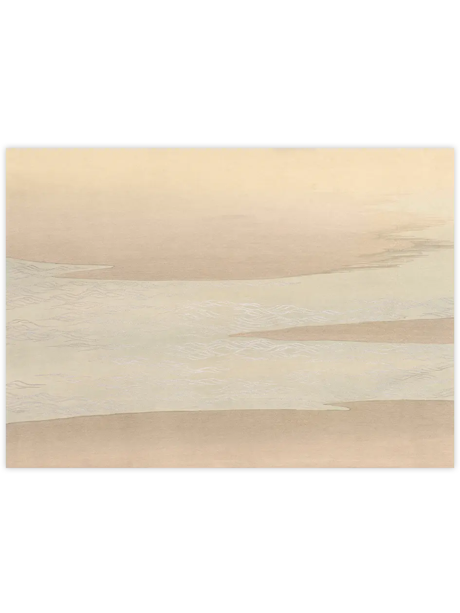 Kamisaka Sekka Ocean Waves from Momoyogusa - Art Print Ürün ana görseli