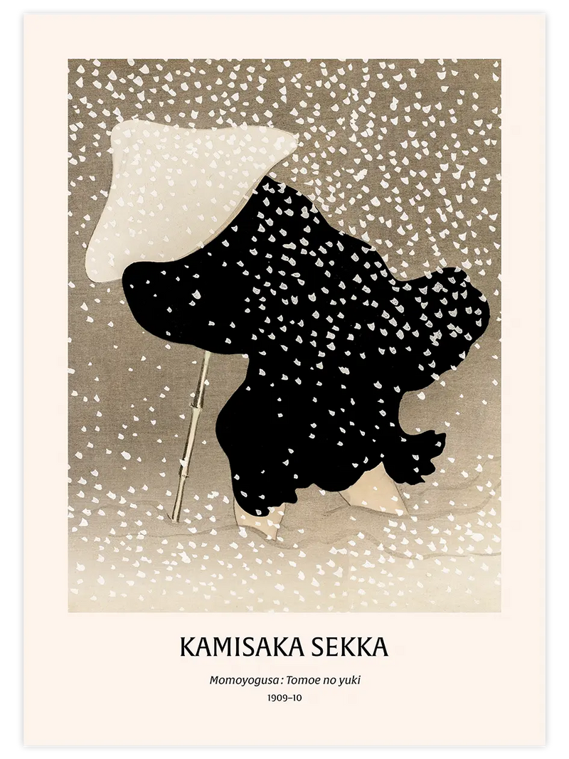 Kamisaka Sekka Swirling Snow - Art Print Ünlü Ressamlar Poster