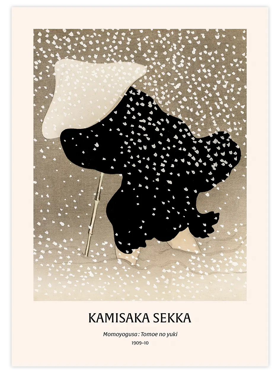 Kamisaka Sekka Swirling Snow - Art Print Ürün ana görseli