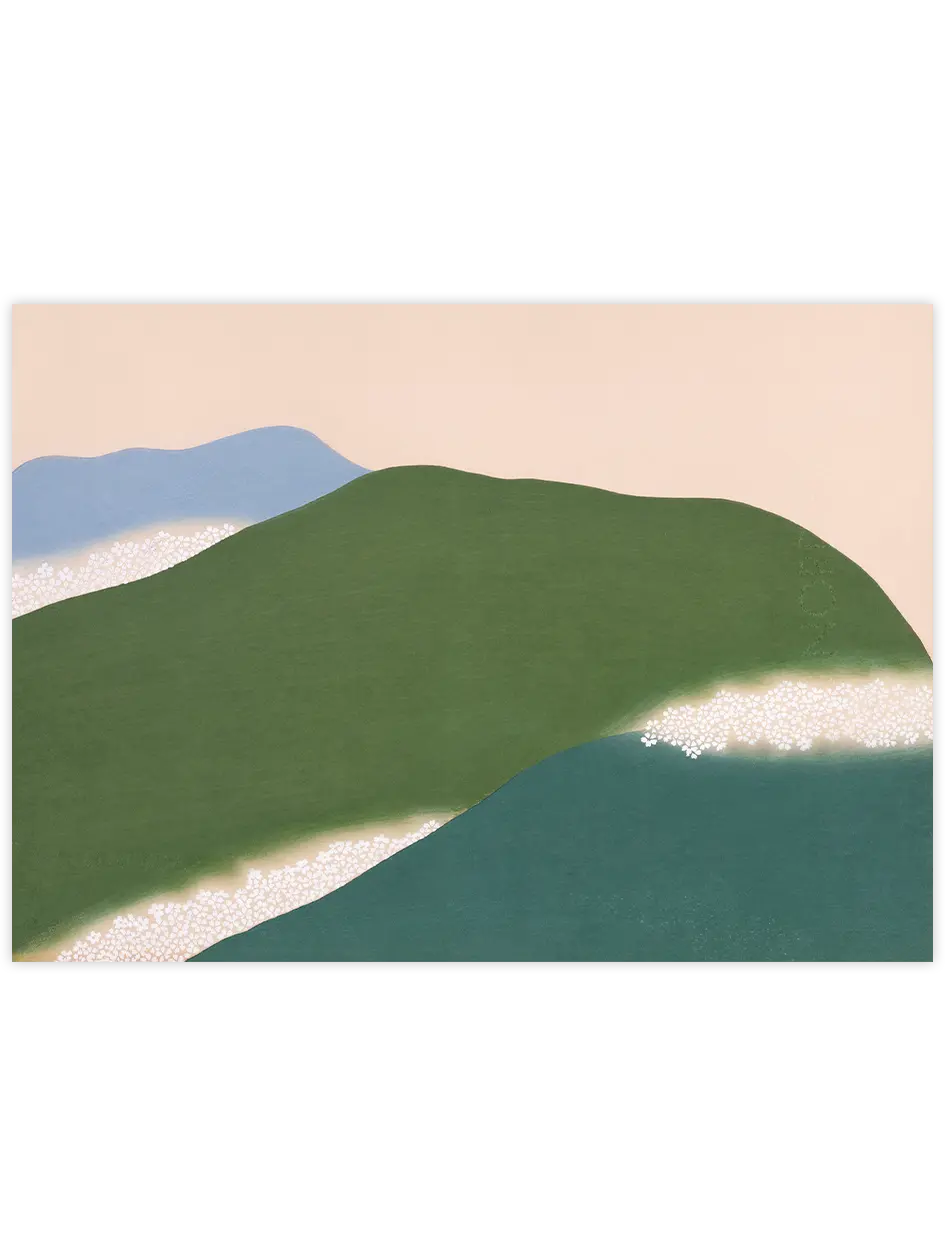 Kamisaka Sekka Green Mountains - Art Print Ürün ana görseli