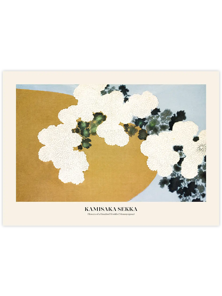 Kamisaka Sekka Flowers Of A Hundred Worlds - Art Print Ünlü Ressamlar Poster