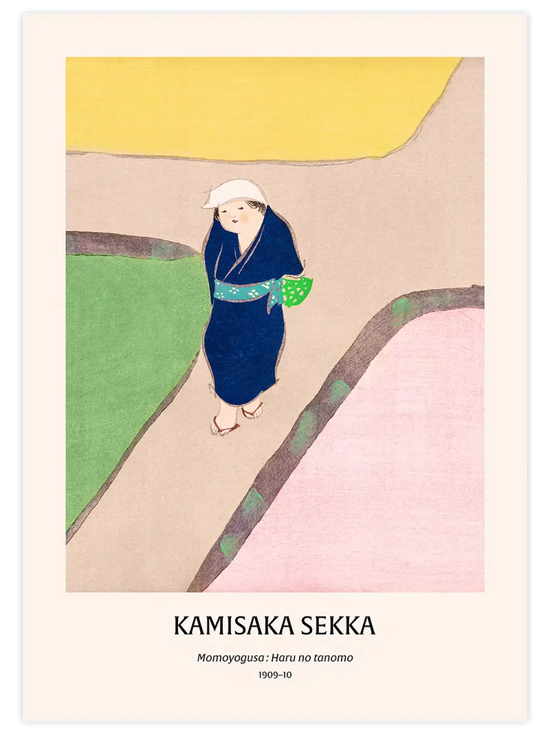 Kamisaka Sekka Path through the Fields - Art Print Ünlü Ressamlar Poster