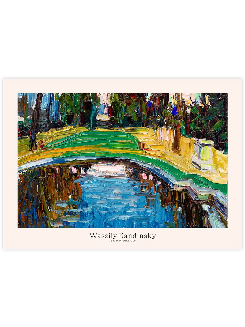 Kandinsky Pond in the Park - Art Print Ünlü Ressamlar Poster