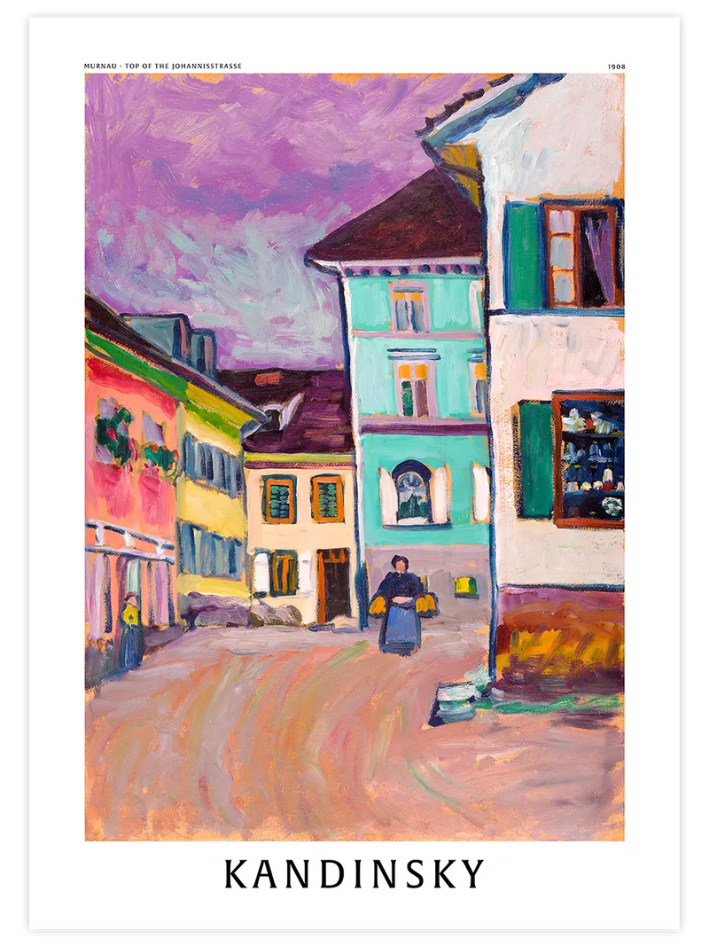 Kandinsky Top of the Johannisstrasse - Art Print Ünlü Ressamlar Poster