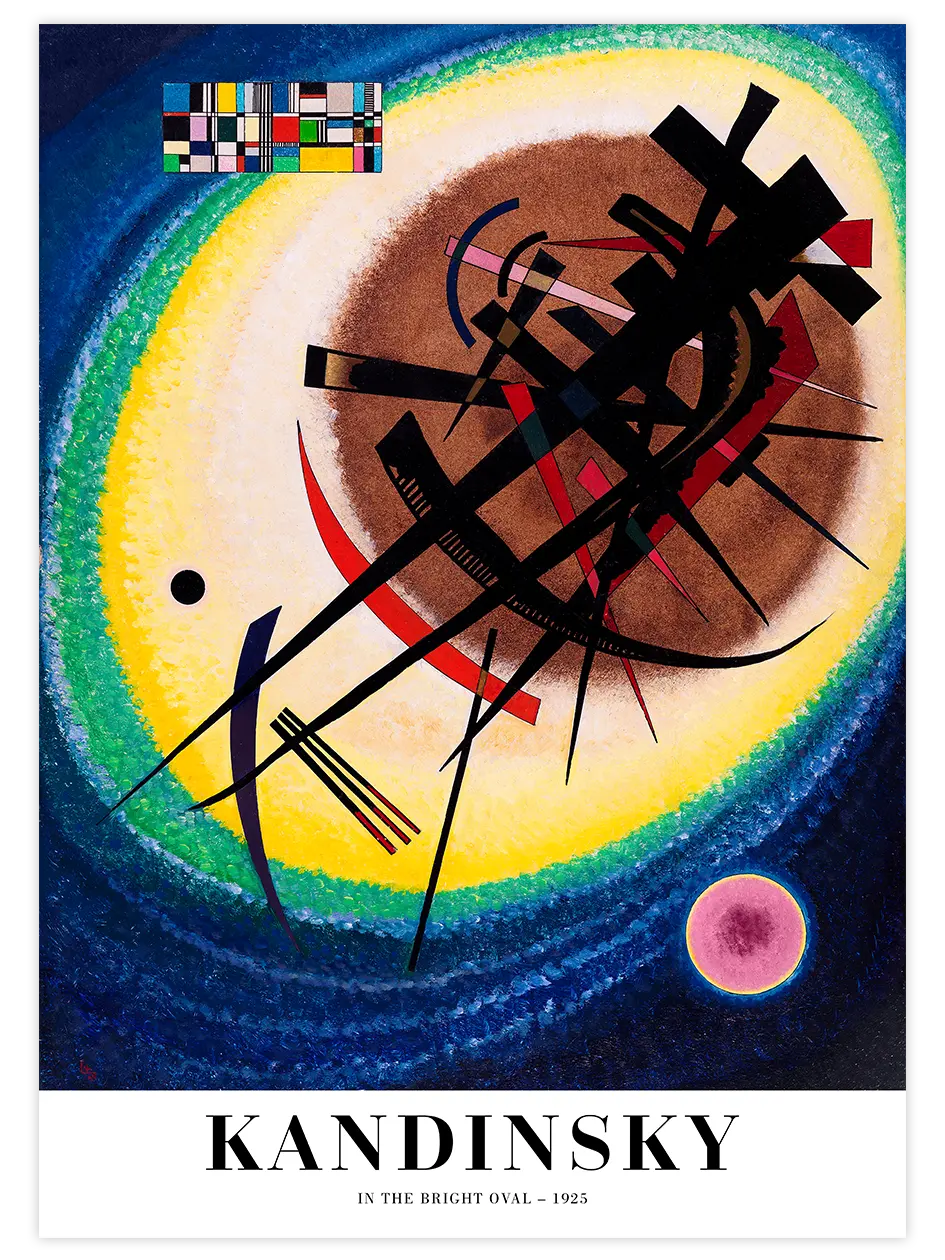 Kandinsky In the Bright Oval - Art Print Ünlü Ressamlar Poster