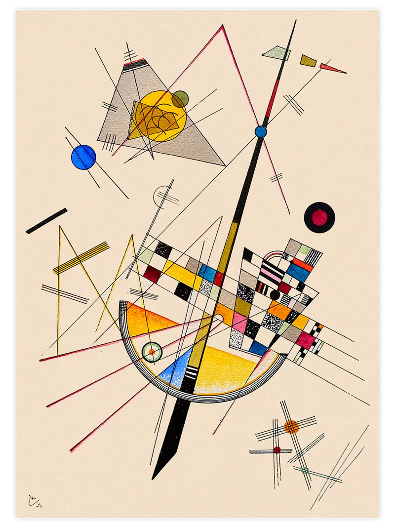 Kandinsky Delicate Tension No.85 - Art Print Ünlü Ressamlar Poster