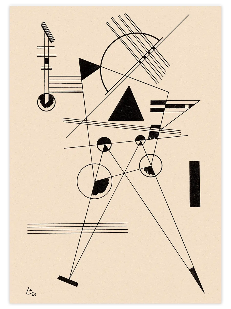 Kandinsky Lithography N1 - Art Print Ünlü Ressamlar Poster
