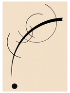 Kandinsky Free Curve to the Point - Art Print