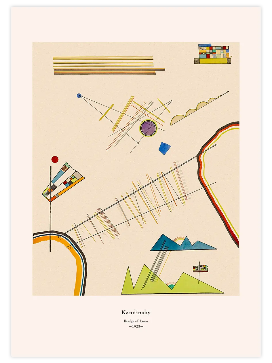 Kandinsky Bridge of Lines - Art Print Ünlü Ressamlar Poster