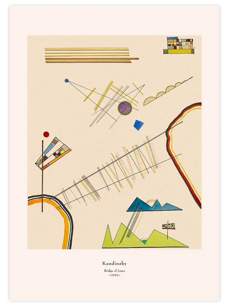 Kandinsky Bridge of Lines - Art Print Ünlü Ressamlar Poster