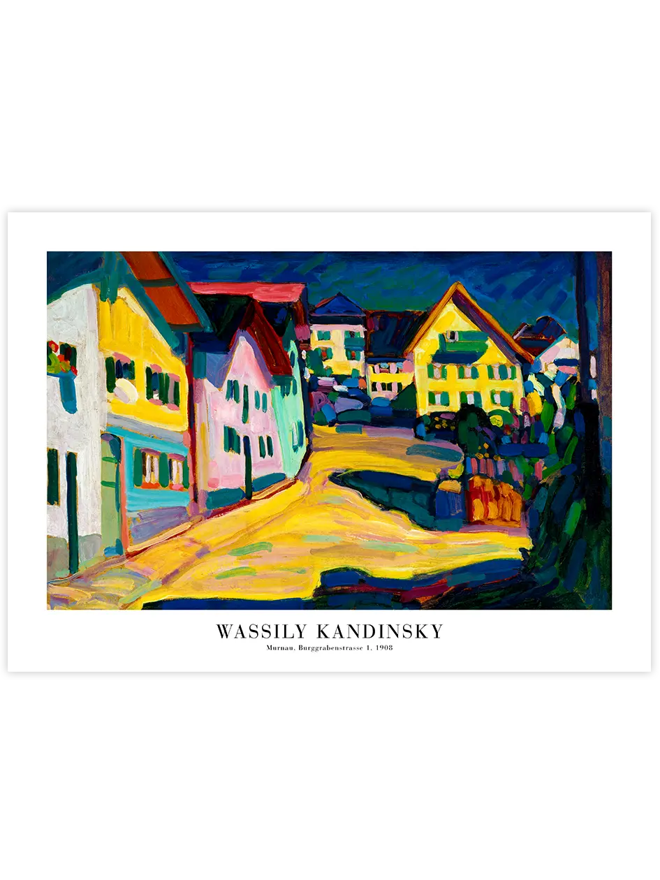 Kandinsky Murnau Burggraben Street - Art Print Ünlü Ressamlar Poster