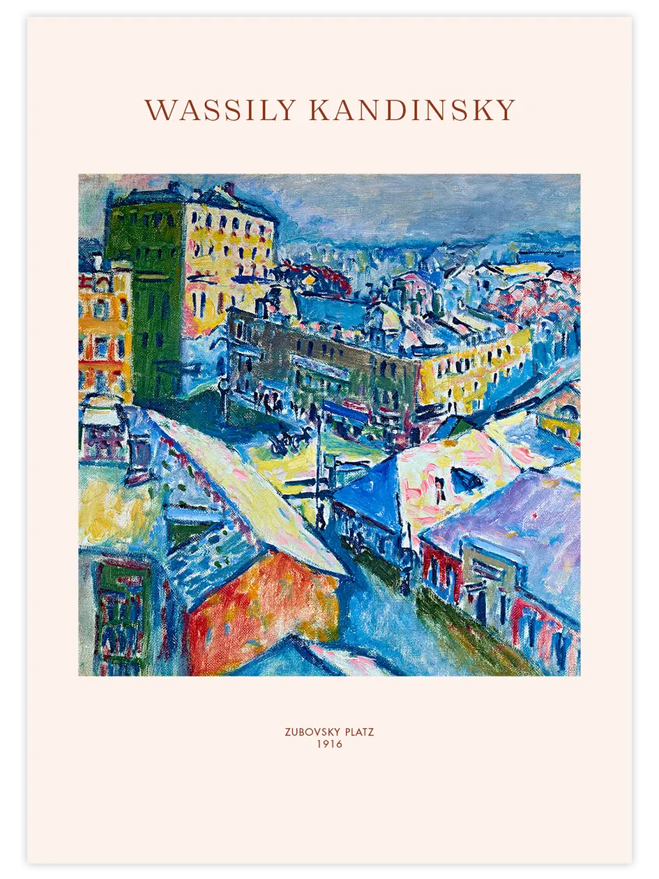 Kandinsky Zubovsky Platz - Art Print Ünlü Ressamlar Poster