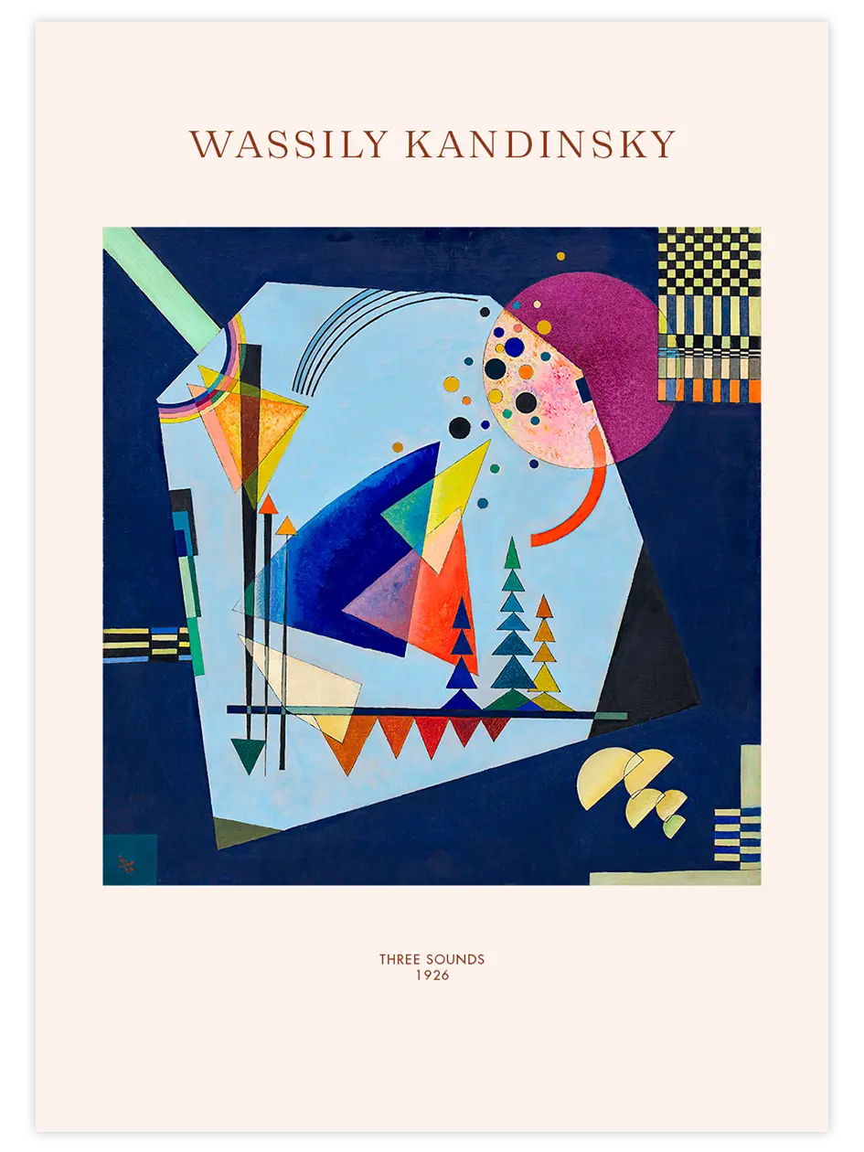 Kandinsky Three Sounds - Art Print Ünlü Ressamlar Poster