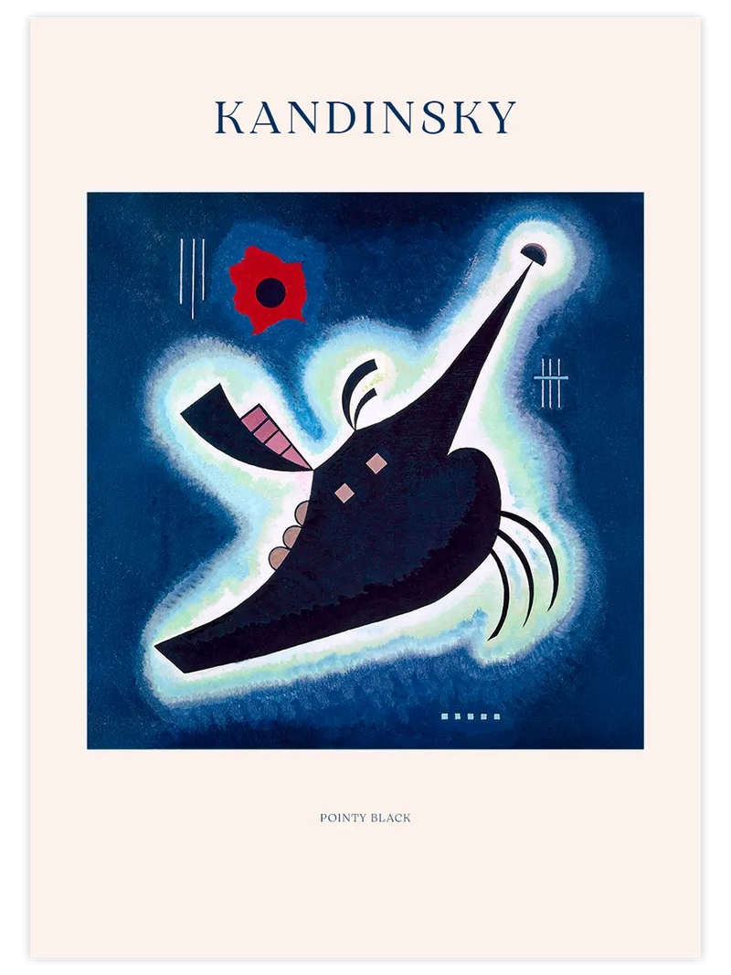 Kandinsky Sivri Siyah - Art Print Ünlü Ressamlar Poster