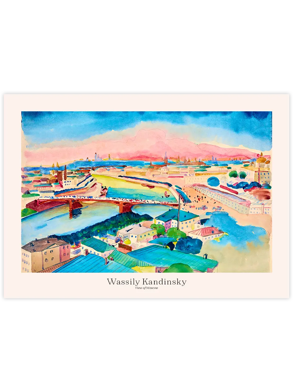Kandinsky View of Moscow - Art Print Ünlü Ressamlar Poster