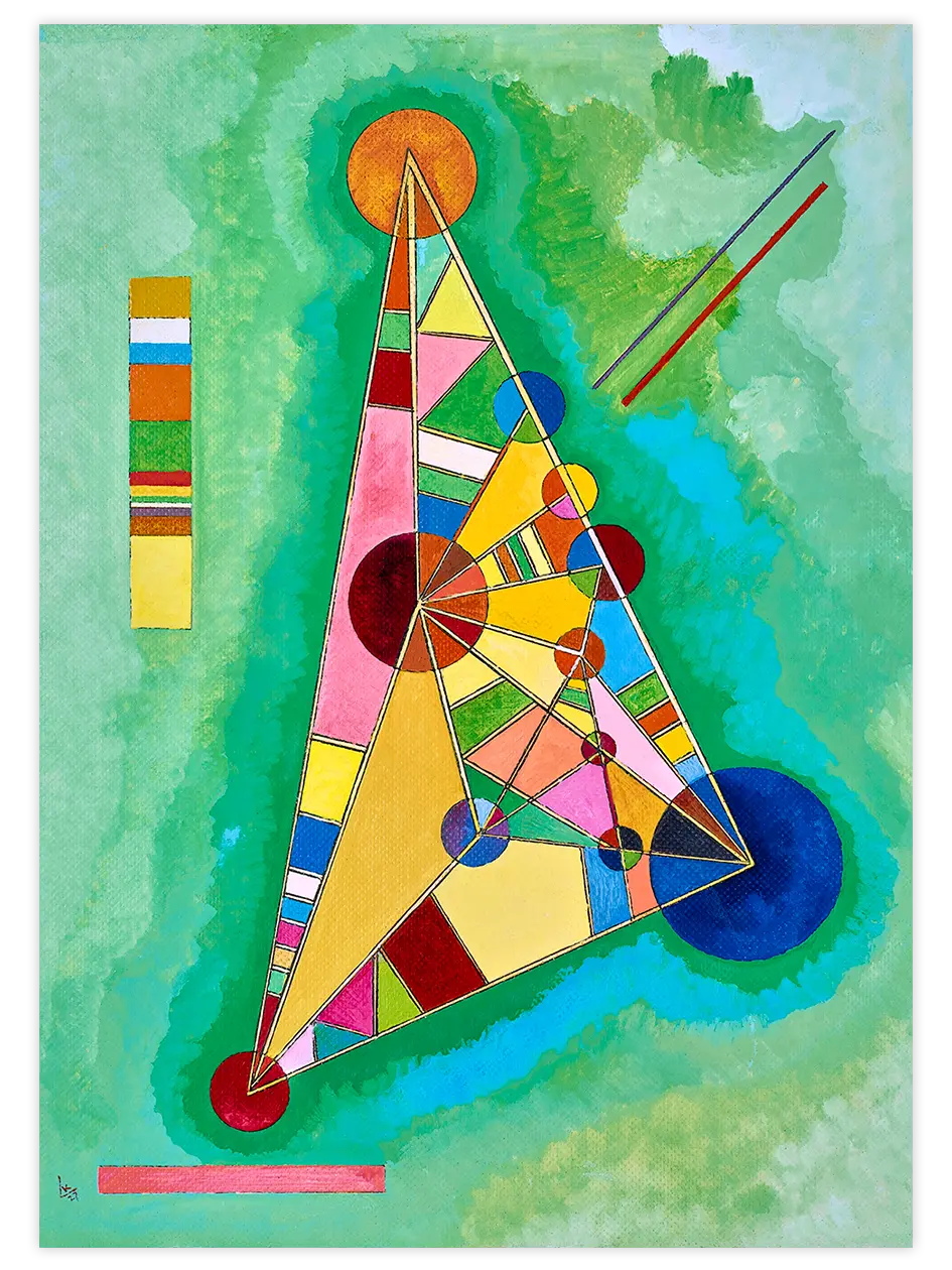 Kandinsky Variegation In The Triangle - Art Print