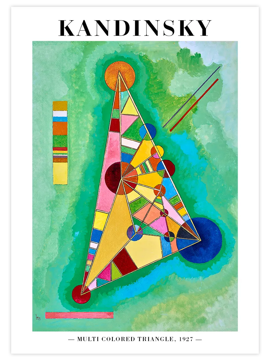 Kandinsky Variegation In The Triangle - Art Print