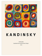Kandinsky Squares With Concentric Circles - Art Print