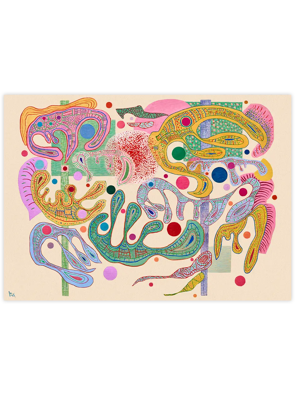 Kandinsky Capricious Forms - Art Print Ünlü Ressamlar Poster