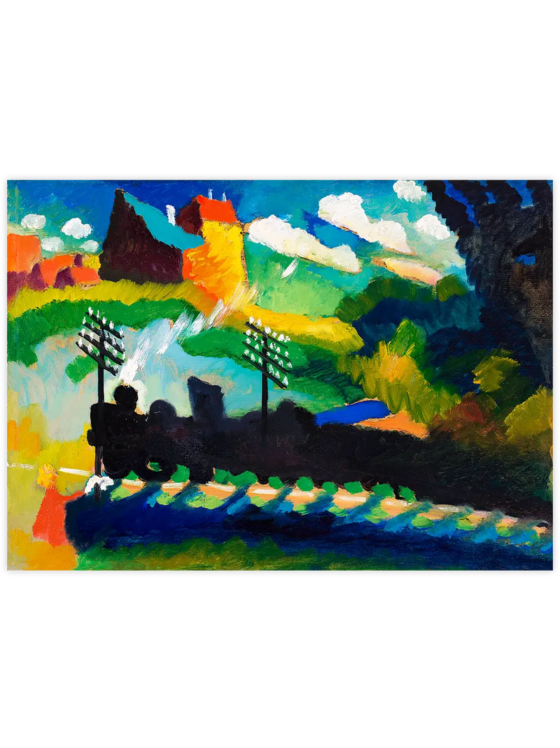Kandinsky Murnau View with Railway and Castle - Art Print Ünlü Ressamlar Poster