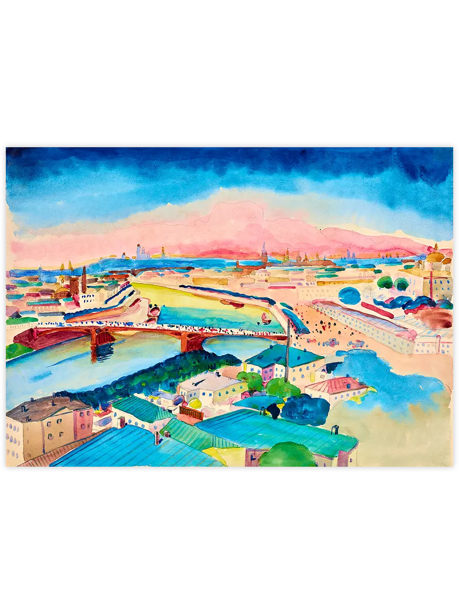 Kandinsky Moskova Manzarası - Art Print Ünlü Ressamlar Poster