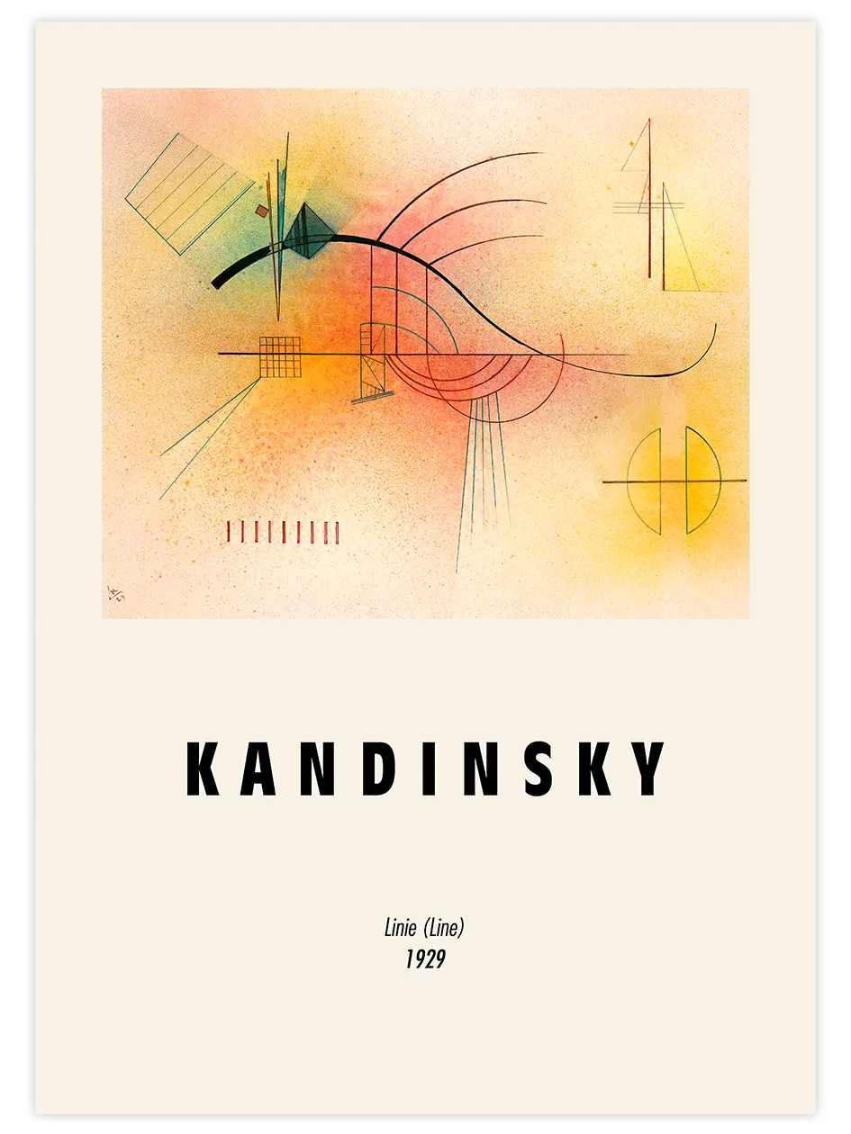 Kandinsky Line - Art Print Ünlü Ressamlar Poster
