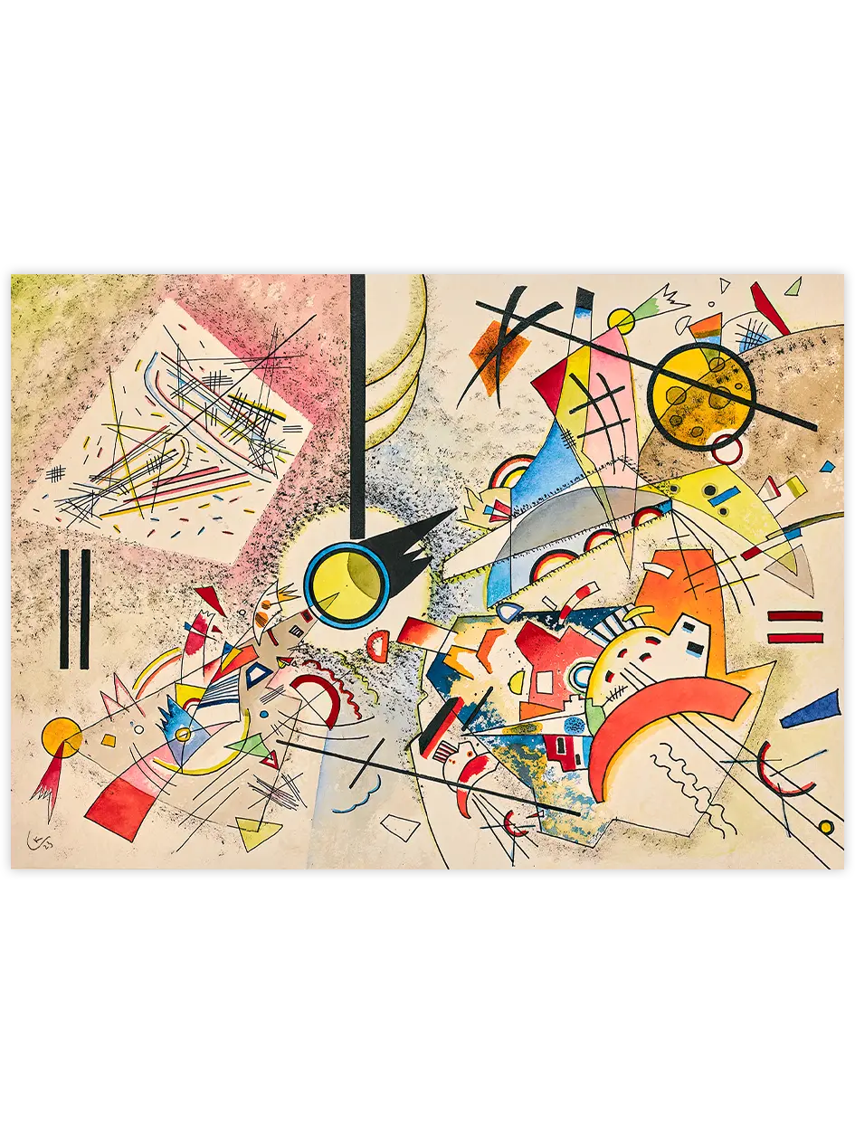 Kandinsky Bustling Aquarelle - Art Print Ünlü Ressamlar Poster