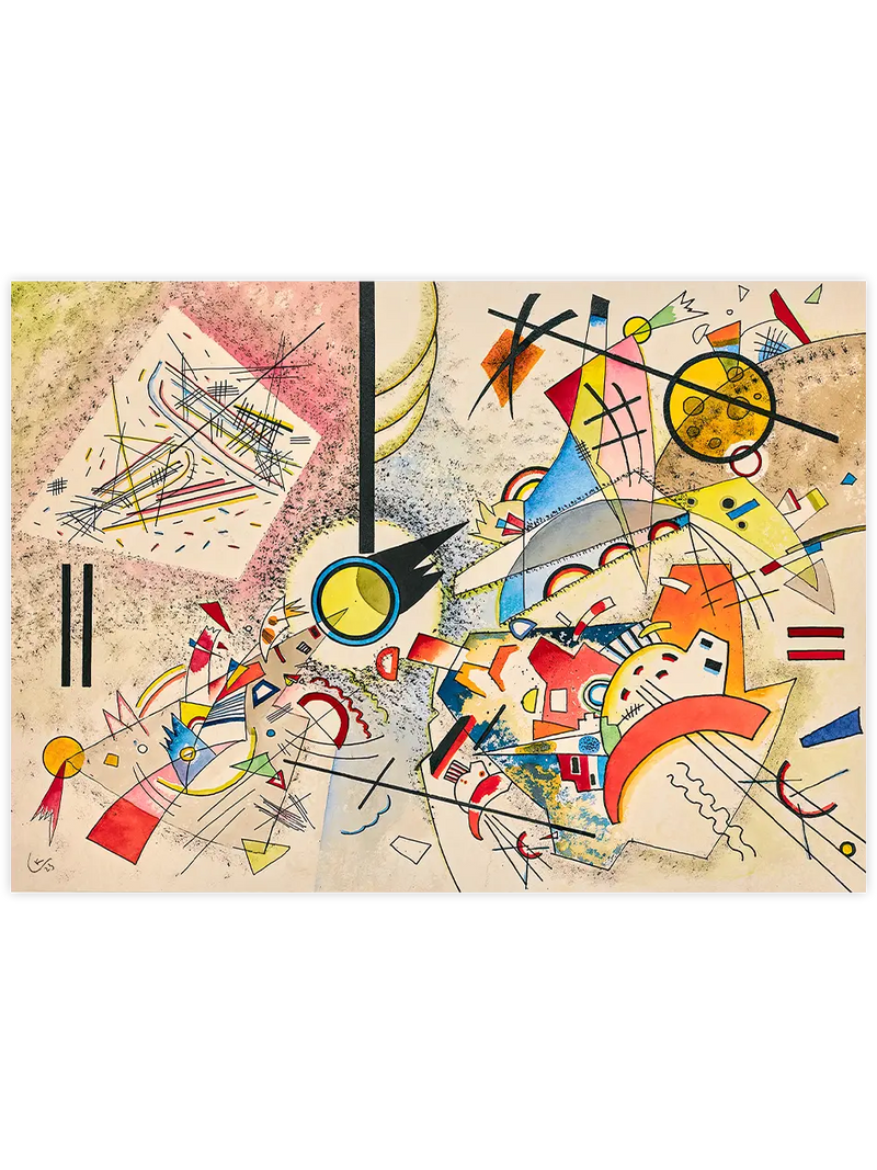 Kandinsky Bustling Aquarelle - Art Print Ünlü Ressamlar Poster