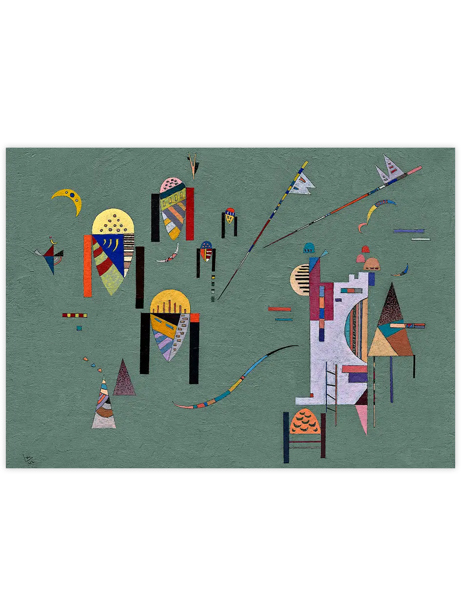 Kandinsky Vertical Accents - Art Print Ünlü Ressamlar Poster