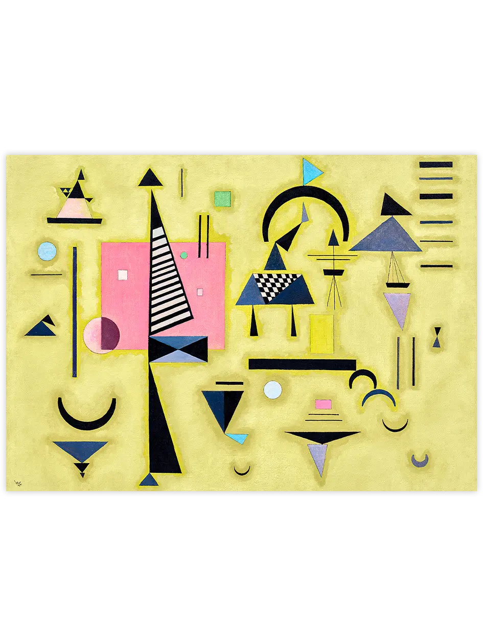 Kandinsky Decisive Pink - Art Print Ünlü Ressamlar Poster