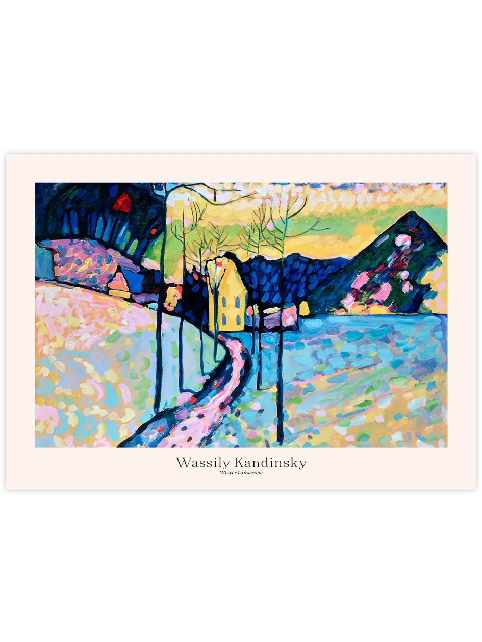 Kandinsky Winter Landscape - Art Print Ünlü Ressamlar Poster