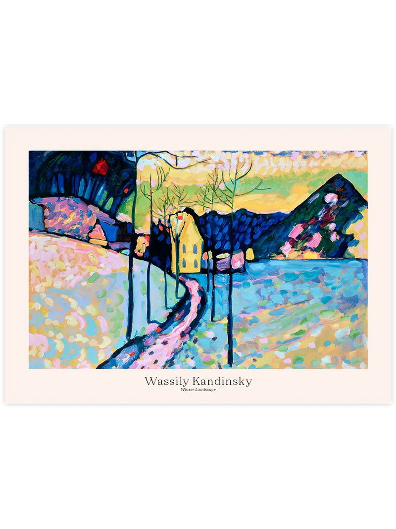 Kandinsky Winter Landscape - Art Print Ünlü Ressamlar Poster