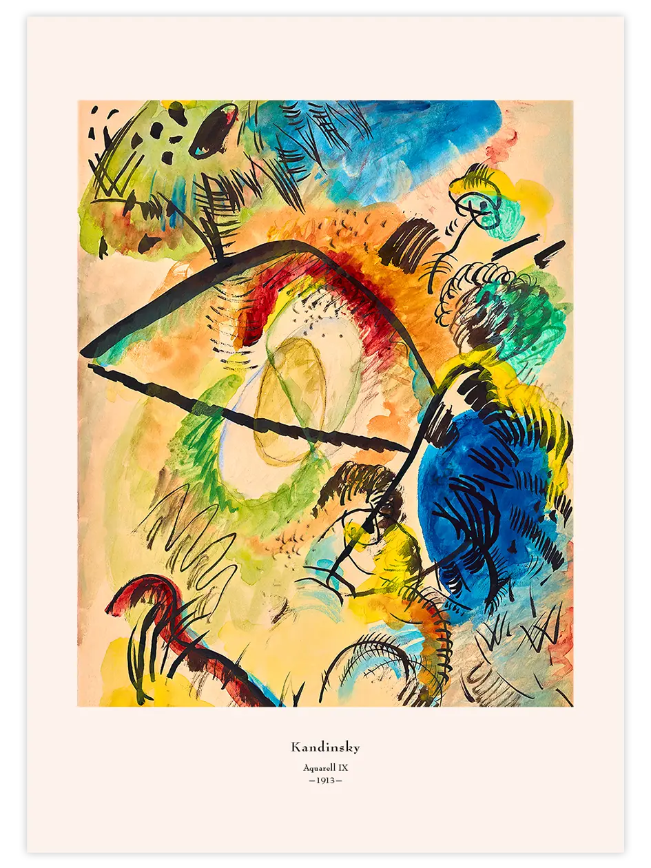 Kandinsky Aquarell IX - Art Print Ünlü Ressamlar Poster
