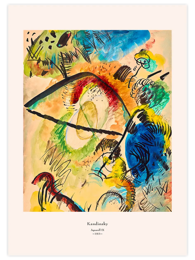 Kandinsky Aquarell IX - Art Print Ünlü Ressamlar Poster
