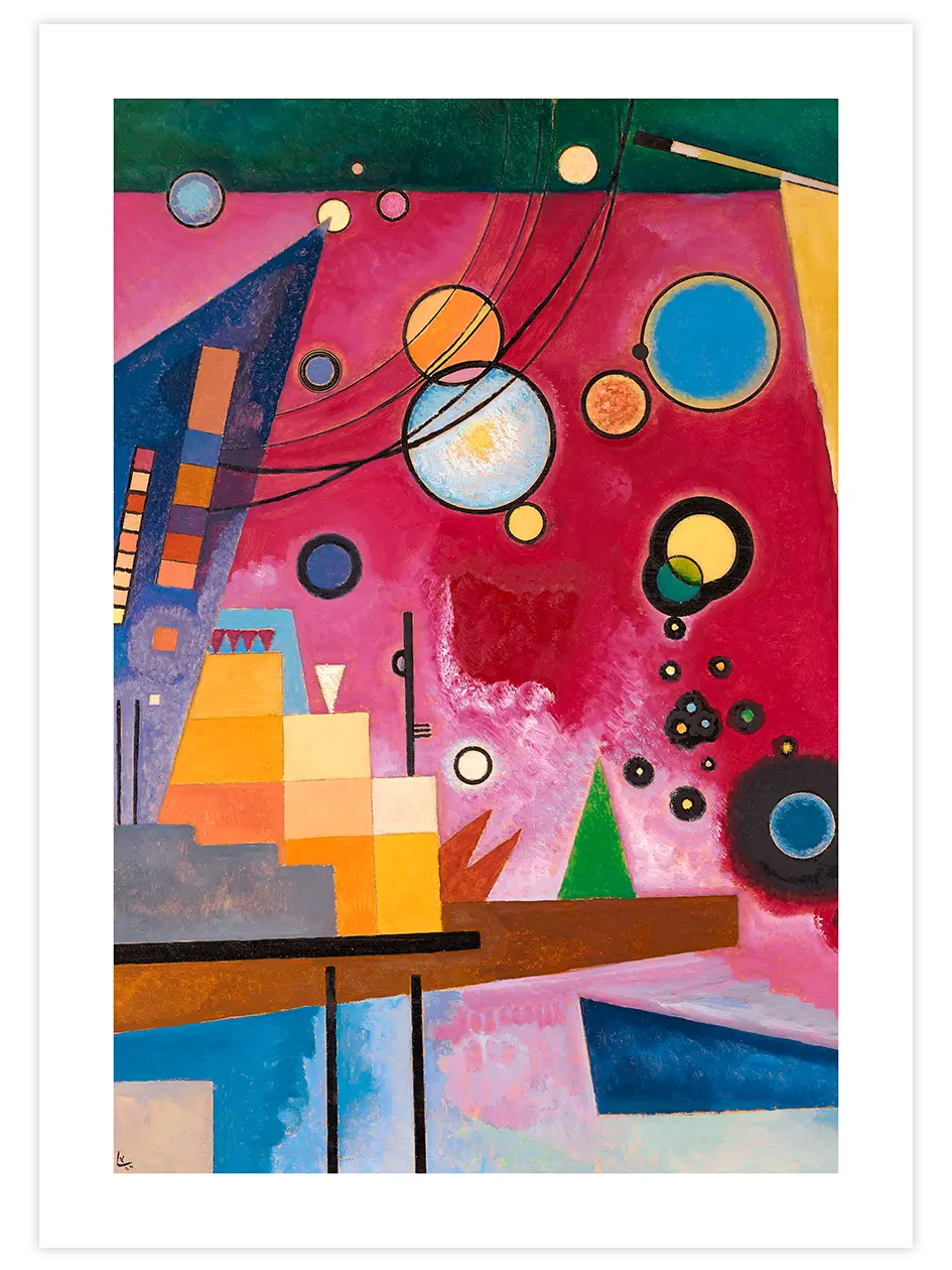 Kandinsky Heavy Red - Art Print Ünlü Ressamlar Poster