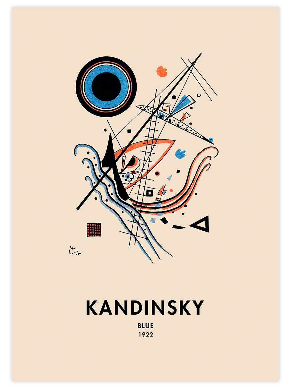 Kandinsky Blue - Art Print Ünlü Ressamlar Poster