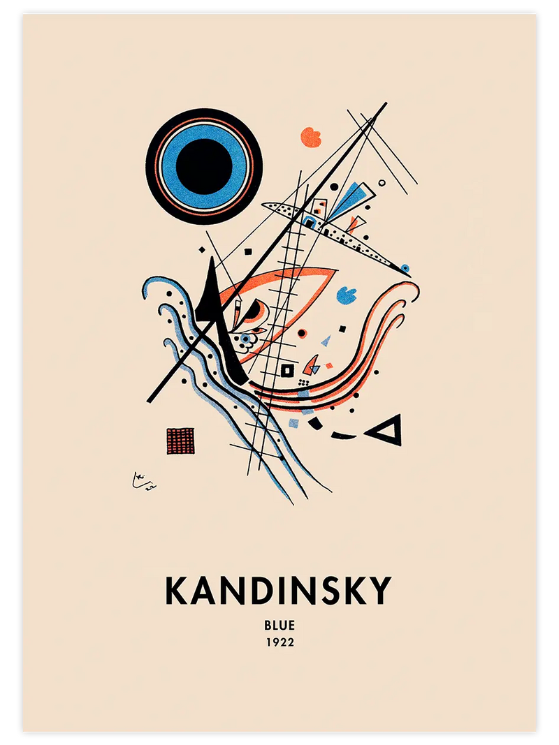 Kandinsky Blue - Art Print Ünlü Ressamlar Poster