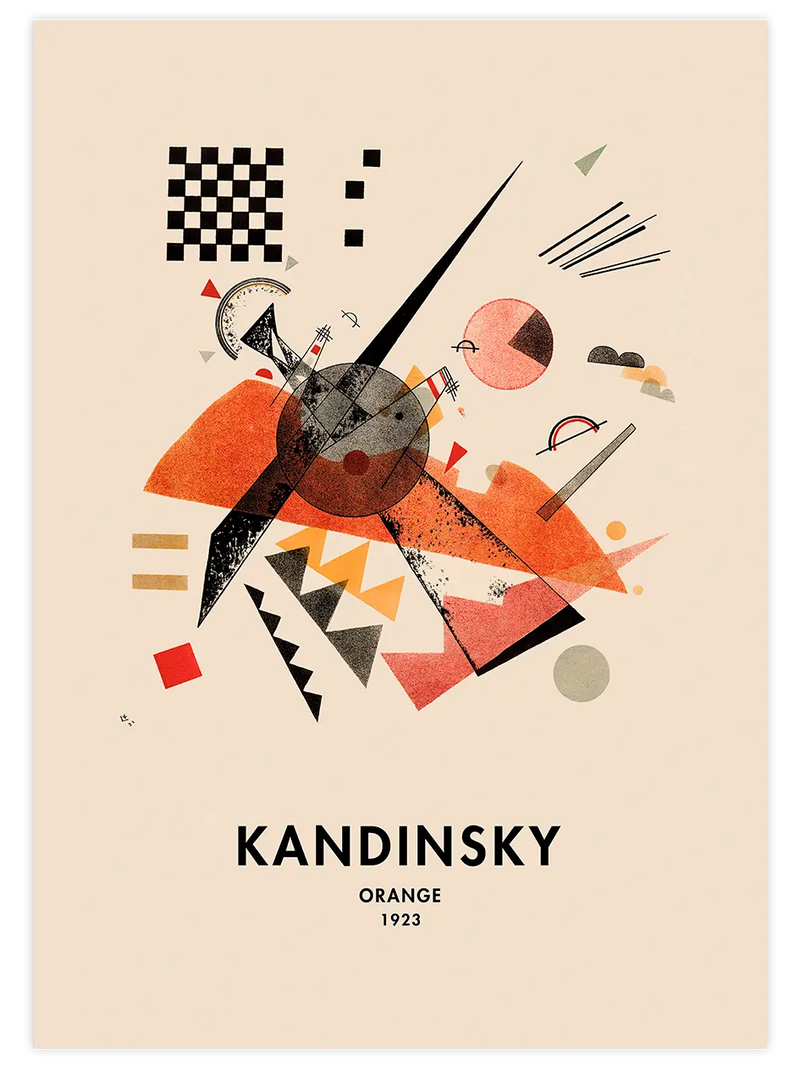 Kandinsky Orange - Art Print Ünlü Ressamlar Poster